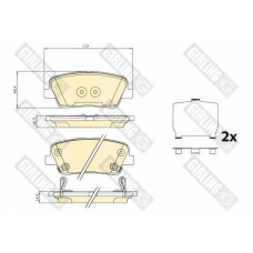 6136247 GIRLING Комплект тормозных колодок, дисковый тормоз