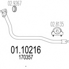 01.10216 MTS Труба выхлопного газа