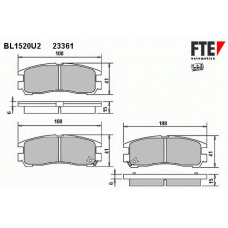 BL1520U2 FTE Комплект тормозных колодок, дисковый тормоз