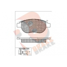 RB1429-701 R BRAKE Комплект тормозных колодок, дисковый тормоз