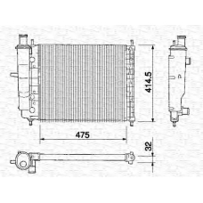 350213151000 MAGNETI MARELLI Радиатор, охлаждение двигателя