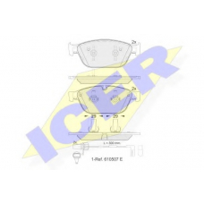 181994 ICER Комплект тормозных колодок, дисковый тормоз
