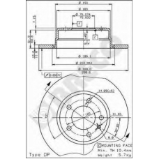 BS 7419 BRECO Тормозной диск