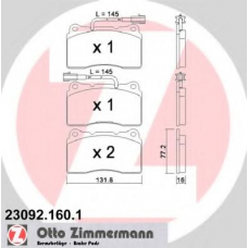 23092.160.1 ZIMMERMANN Комплект тормозных колодок, дисковый тормоз