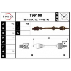 T99108 EAI Приводной вал