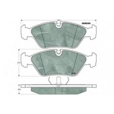 GDB298 TRW Комплект тормозных колодок, дисковый тормоз