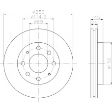 MDC977 MINTEX Тормозной диск