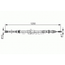 1 987 477 416 BOSCH Трос, стояночная тормозная система