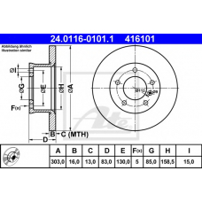 24.0116-0101.1 ATE Тормозной диск