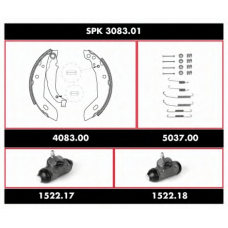 SPK 3083.01 ROADHOUSE Комплект тормозов, барабанный тормозной механизм