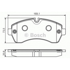 0 986 495 107 BOSCH Комплект тормозных колодок, дисковый тормоз