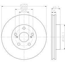 MDC1417 MINTEX Тормозной диск