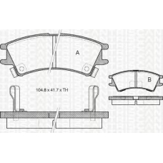 8110 43007 TRIDON Brake pads - front