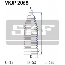 VKJP 2068 SKF Комплект пылника, рулевое управление