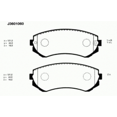J3601060 NIPPARTS Комплект тормозных колодок, дисковый тормоз