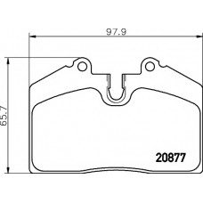 2087704 TEXTAR Комплект тормозных колодок, дисковый тормоз