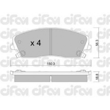 822-716-0 CIFAM Комплект тормозных колодок, дисковый тормоз