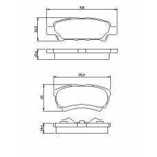 0 986 424 814 BOSCH Комплект тормозных колодок, дисковый тормоз