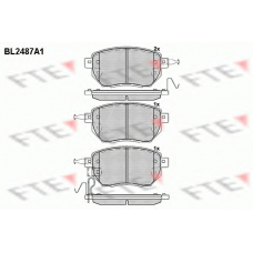 BL2487A1 FTE Комплект тормозных колодок, дисковый тормоз