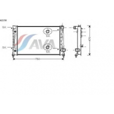 AI2158 AVA Радиатор, охлаждение двигателя