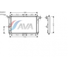 DWA2014 AVA Радиатор, охлаждение двигателя