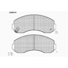 J3600101 NIPPARTS Комплект тормозных колодок, дисковый тормоз