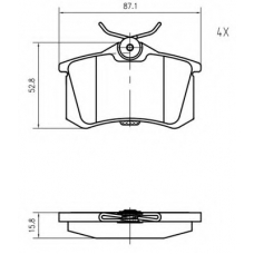 K601105 Vema Комплект тормозных колодок, дисковый тормоз