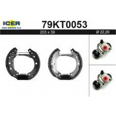 79KT0053 ICER Комплект тормозных колодок