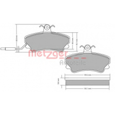 1170677 METZGER Комплект тормозных колодок, дисковый тормоз