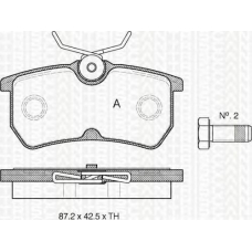 8110 16002 TRIDON Brake pads - rear