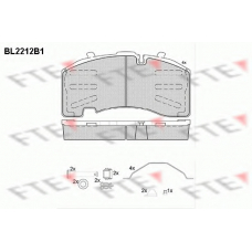 BL2212B1 FTE Комплект тормозных колодок, дисковый тормоз