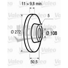 186172 VALEO Тормозной диск