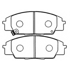 AKD-8423 ASVA Комплект тормозных колодок, дисковый тормоз