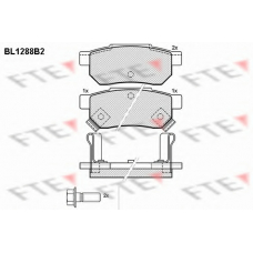 BL1288B2 FTE Комплект тормозных колодок, дисковый тормоз