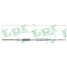 C0801B LPR Трос, стояночная тормозная система