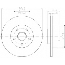 8DD 355 112-351 HELLA Тормозной диск