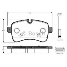 0 986 TB3 011 BOSCH Комплект тормозных колодок, дисковый тормоз