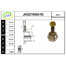 JH22169A1K SERA Шарнирный комплект, приводной вал