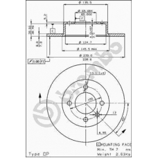 08.2878.10 BREMBO Тормозной диск