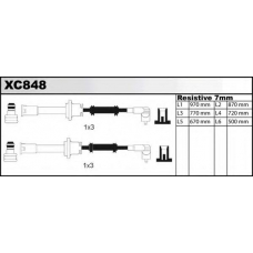 XC848 QUINTON HAZELL Комплект проводов зажигания
