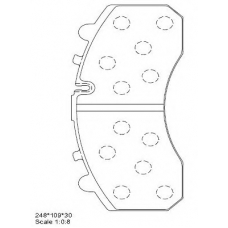 KD0908 ASIMCO Комплект тормозных колодок, дисковый тормоз