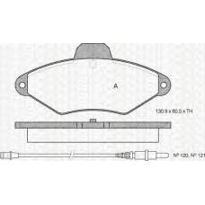 8110 38156 TRIDON Brake pads - front