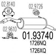01.93740 MTS Глушитель выхлопных газов конечный