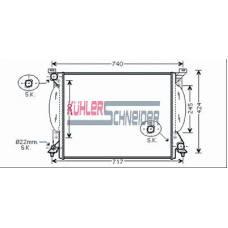 5000421 KUHLER SCHNEIDER Радиатор, охлаждение двигател