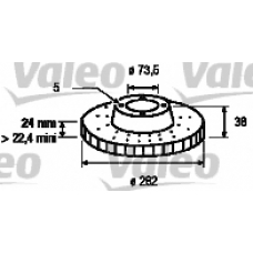 186730 VALEO Тормозной диск