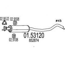 01.53120 MTS Средний глушитель выхлопных газов