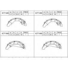 K7714M ASIMCO Комплект тормозных колодок