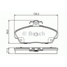 0 986 495 018 BOSCH Комплект тормозных колодок, дисковый тормоз