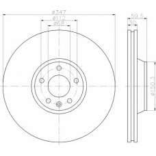 8DD 355 121-161 HELLA Тормозной диск