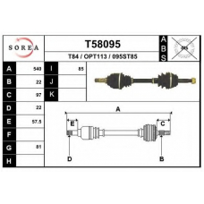 T58095 EAI Приводной вал